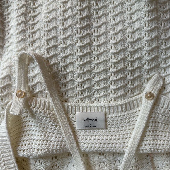 Aritzia Wilfred Evie Ivory Crochet Dress- Size Medium - Picture 8 of 9